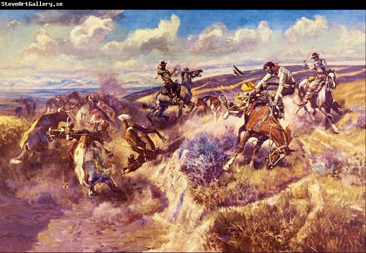 Charles M Russell Tight Dalley and a Loose Latigo